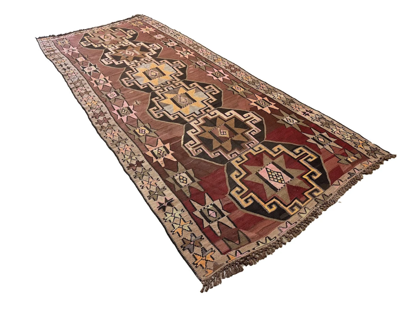 Antique Kilim Flatweave | 6'2" X 14'8" - photo 3