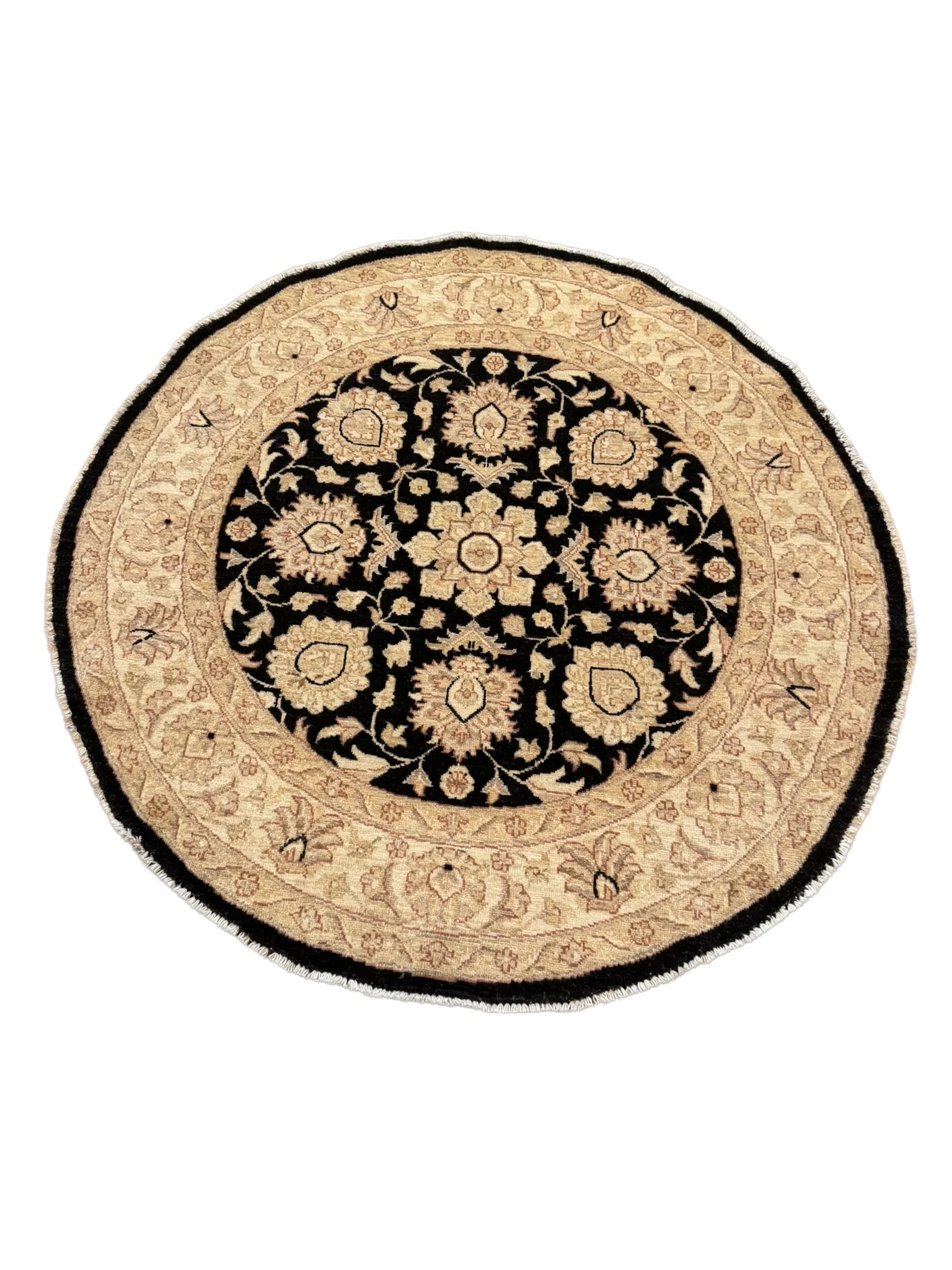 Round Khotan Rug | 4'9" x 4'9" - photo 2