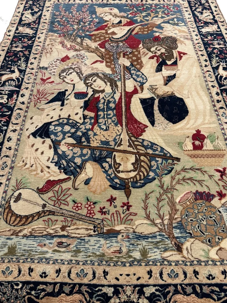 Pictorial Fine Omar Khayyam Rug | 3'7" X 5'9" - photo 5