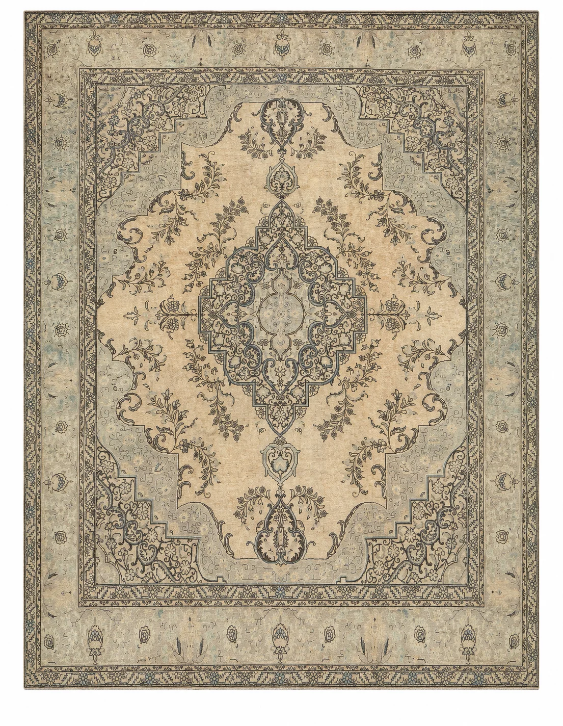 Vintage Tabriz Rug | 11'3" x 14'6"