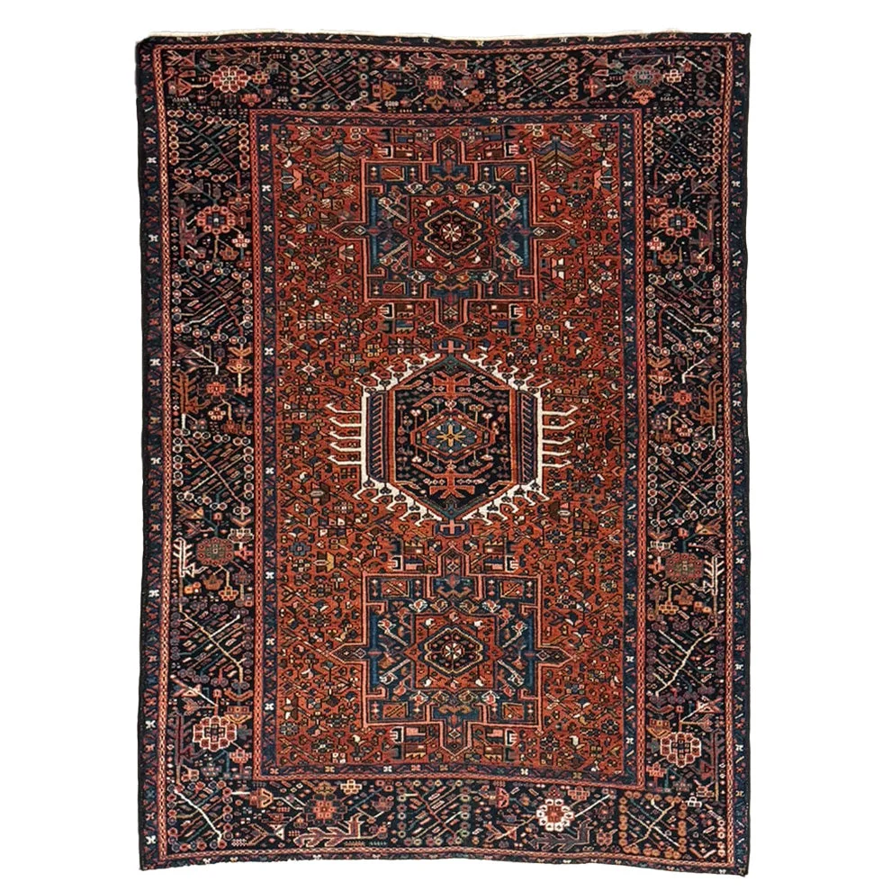 Antique Fine Karajeh Heriz Rug | 4'10" X 6'6"