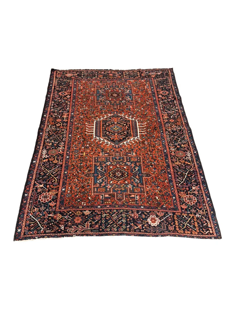 Antique Fine Karajeh Heriz Rug | 4'10" X 6'6" - photo 2