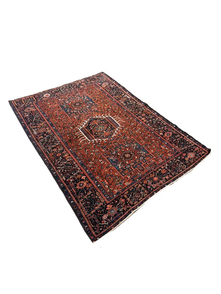 Antique Fine Karajeh Heriz Rug | 4'10" X 6'6" - photo 5