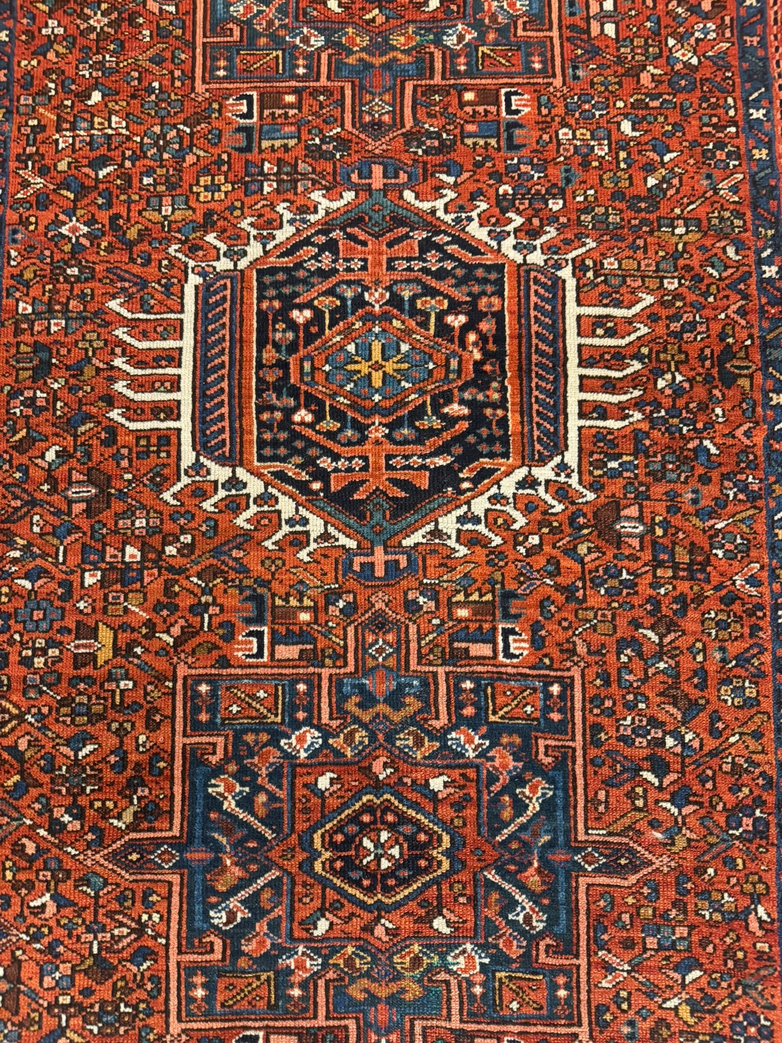 Antique Fine Karajeh Heriz Rug | 4'10" X 6'6" - photo 9