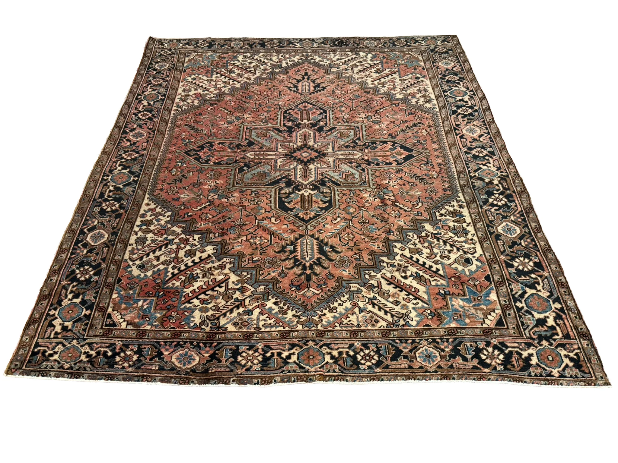 Antique Heriz Rug | 8'3" x 9'6" - photo 2