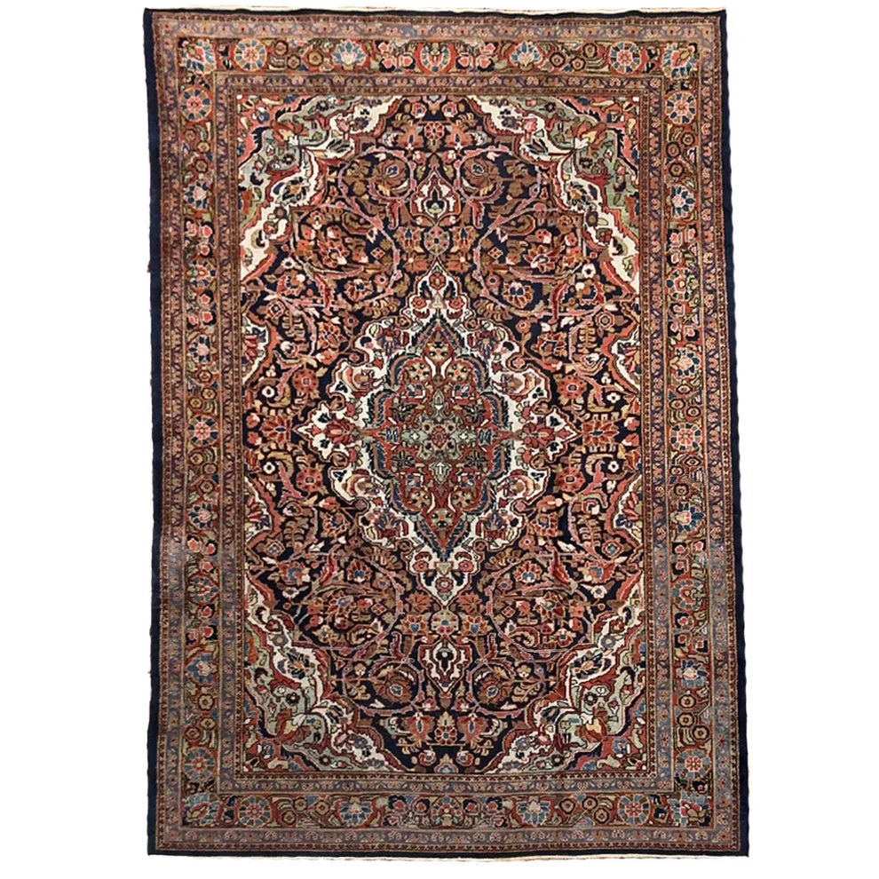 Antique Fine Mahal Sarouk | 6'8" X 9'8"