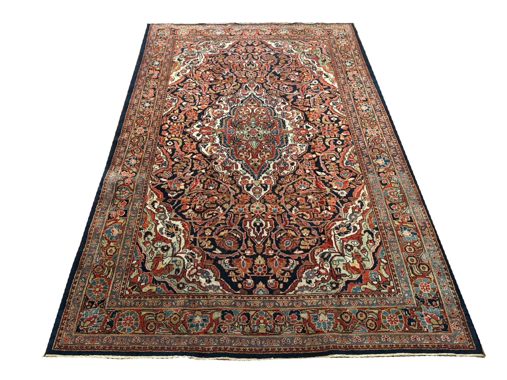 Antique Fine Mahal Sarouk | 6'8" X 9'8" - photo 3