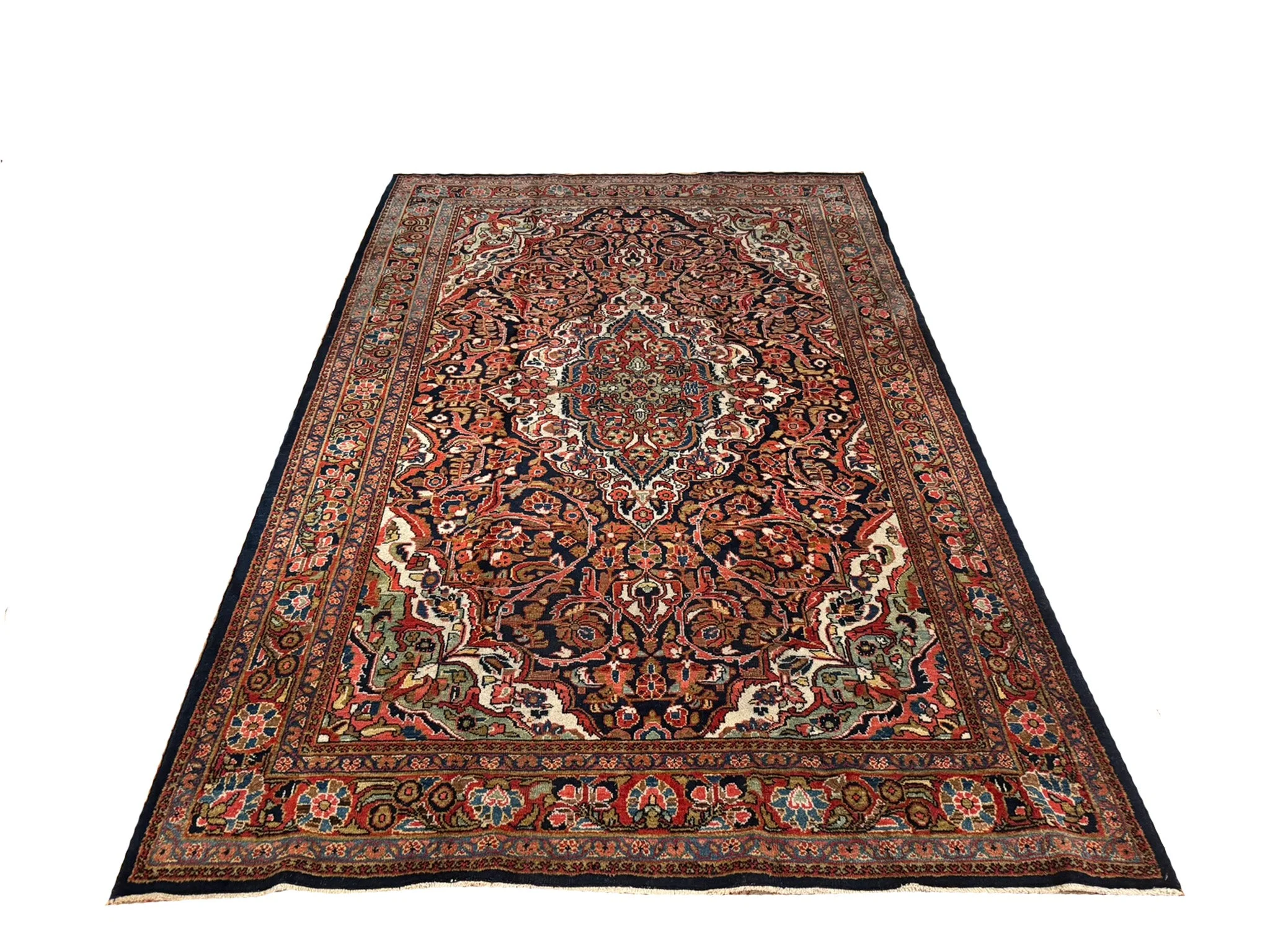 Antique Fine Mahal Sarouk | 6'8" X 9'8" - photo 2