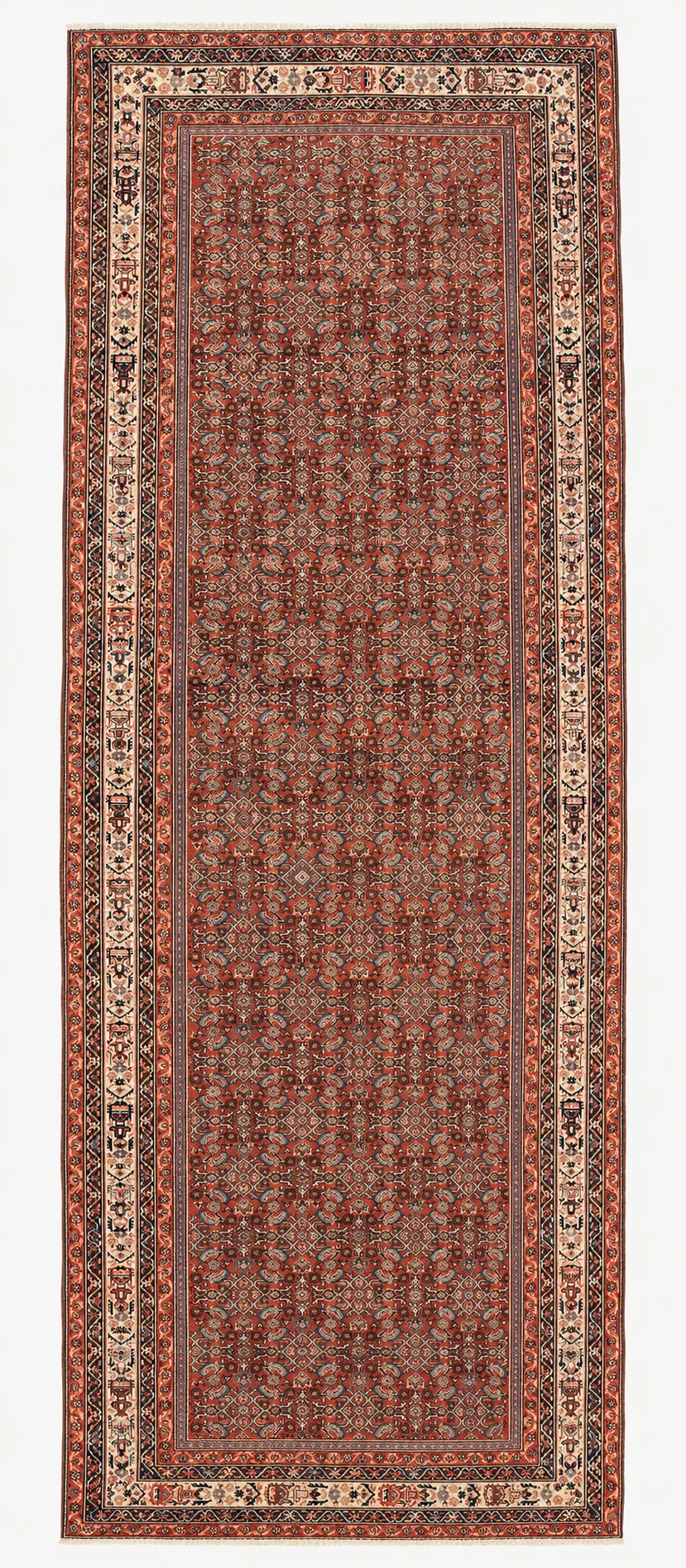 Antique Fine Malayer Rug | 7' X 16'