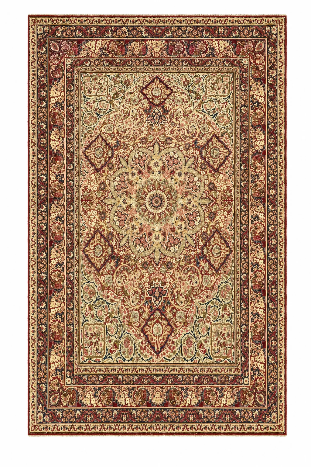 Antique Fine Lavar Kerman Rug | 10'10" X 16'4"