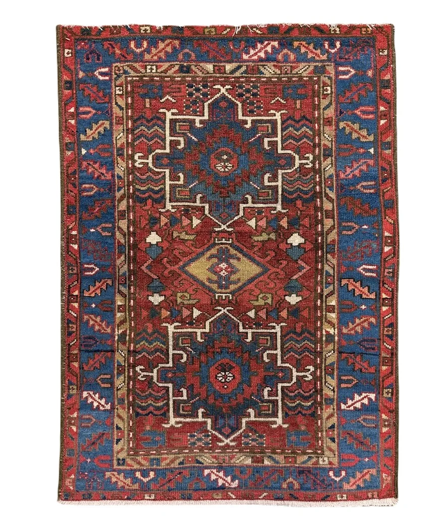 Vintage Karajeh Heriz Rug | 2'11" X 4'1"