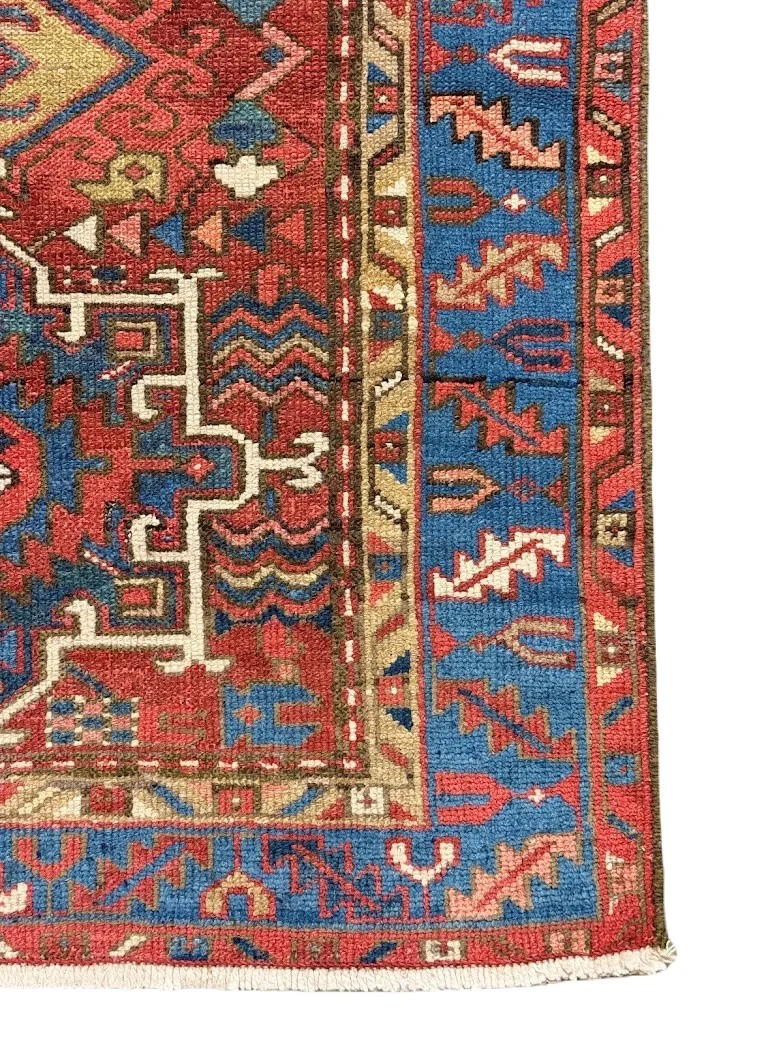 Vintage Karajeh Heriz Rug | 2'11" X 4'1" - photo 7