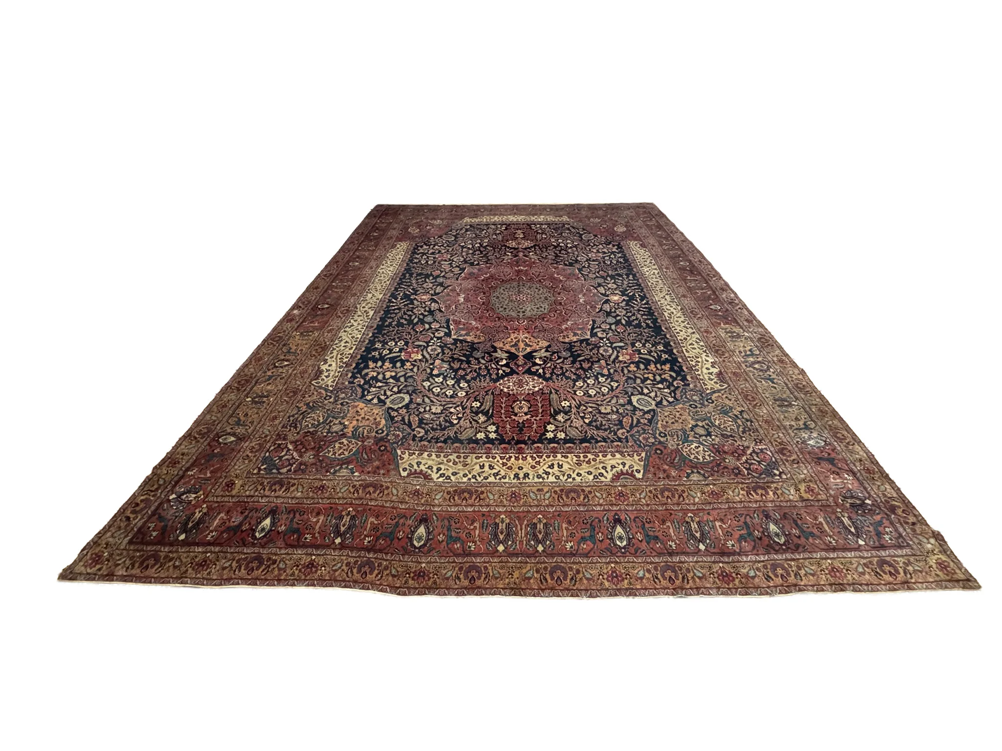 Antique Fine Tabriz Rug | 12'6" x 16'1" - photo 2