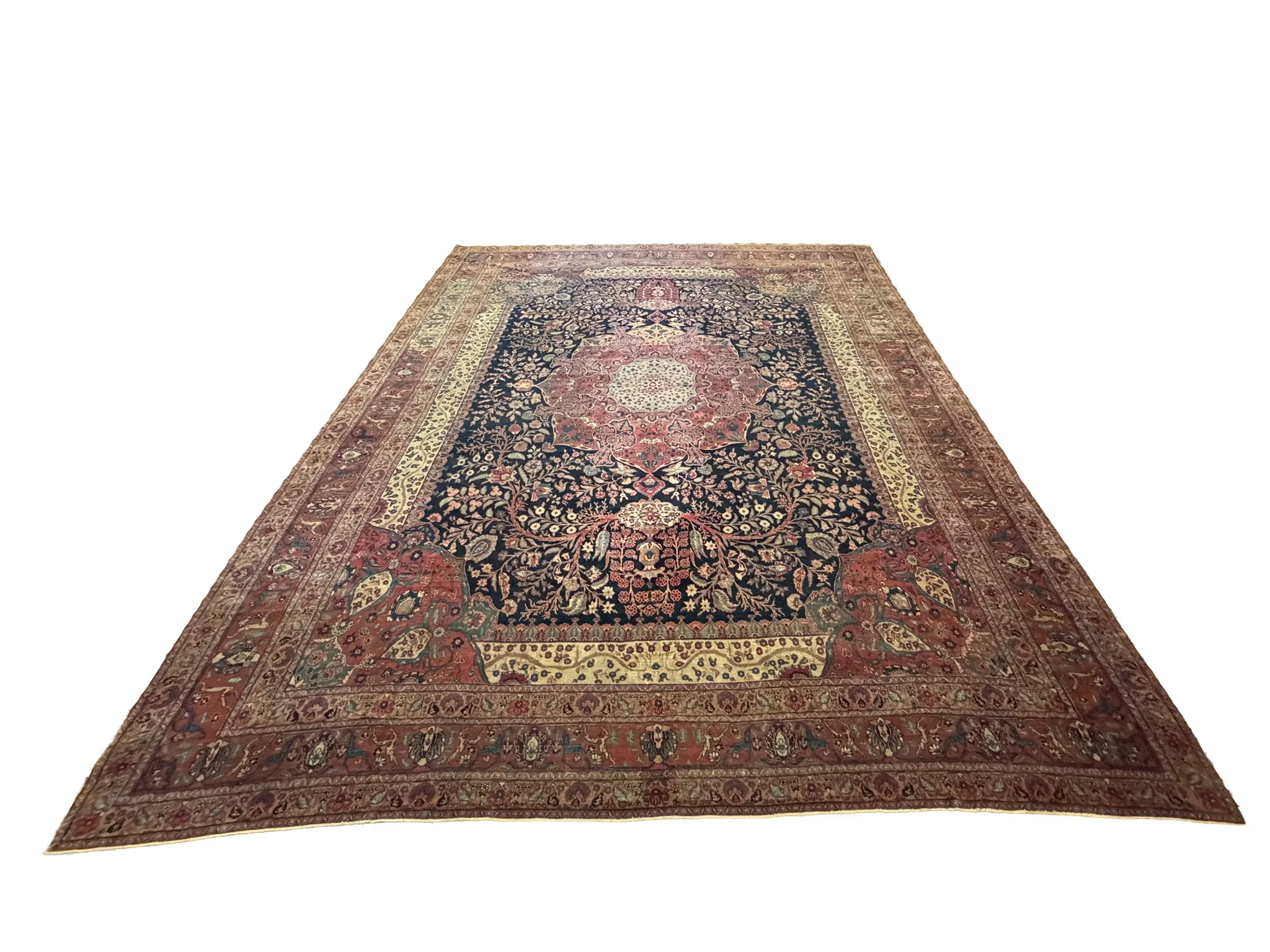 Antique Fine Tabriz Rug | 12'6" x 16'1" - photo 3