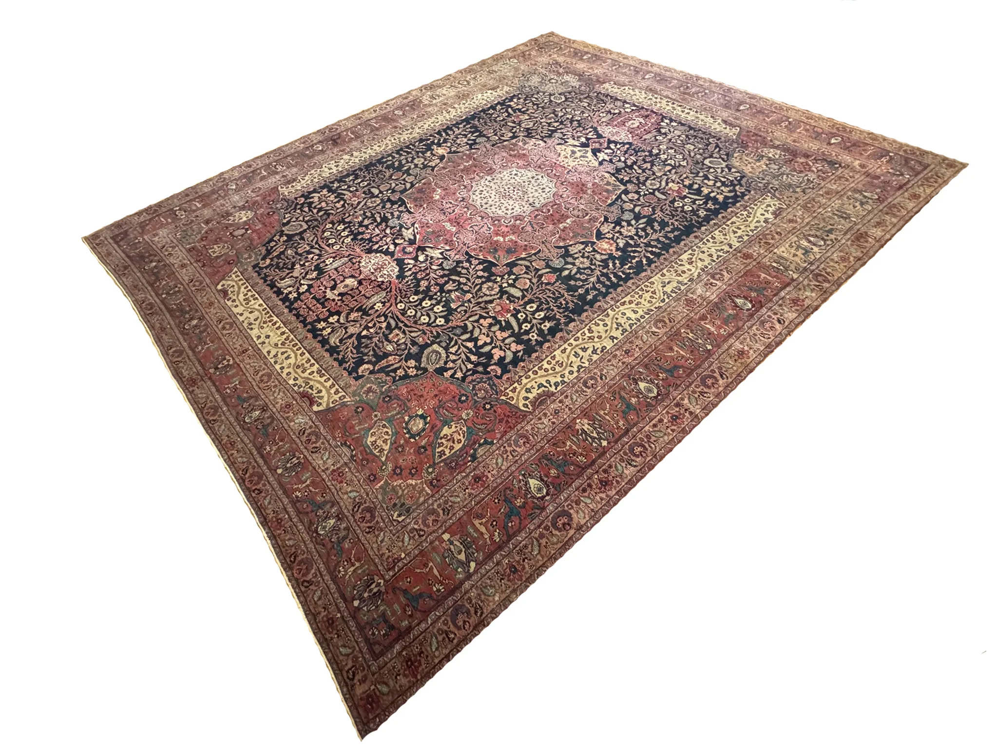 Antique Fine Tabriz Rug | 12'6" x 16'1" - photo 4