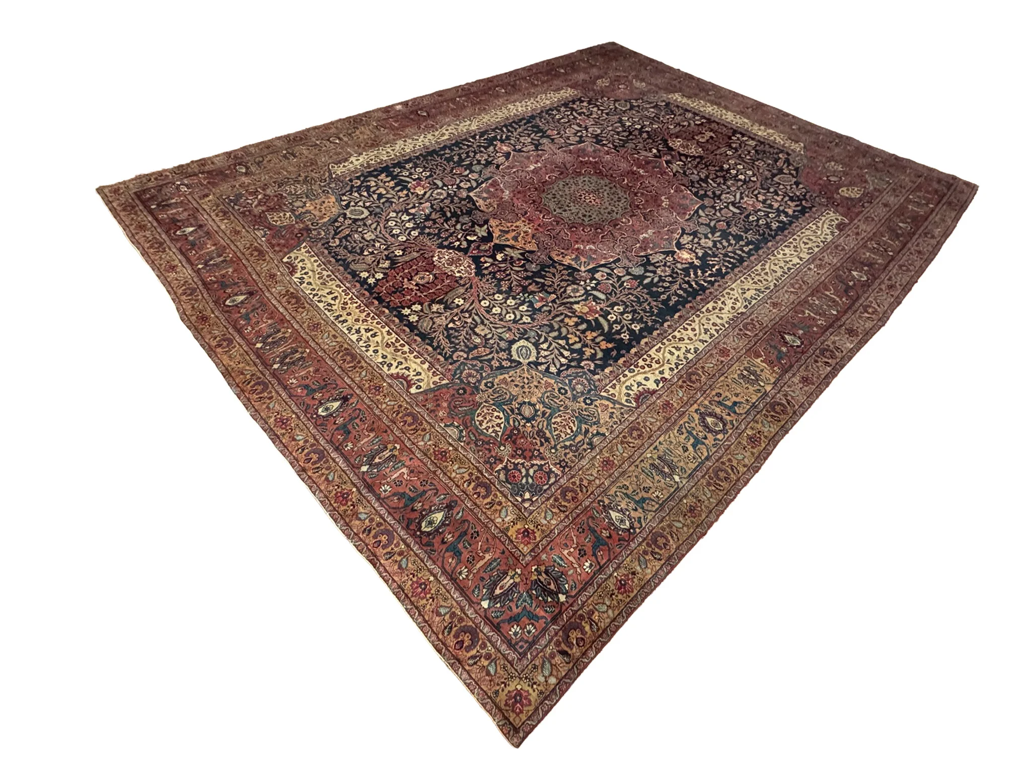Antique Fine Tabriz Rug | 12'6" x 16'1" - photo 5