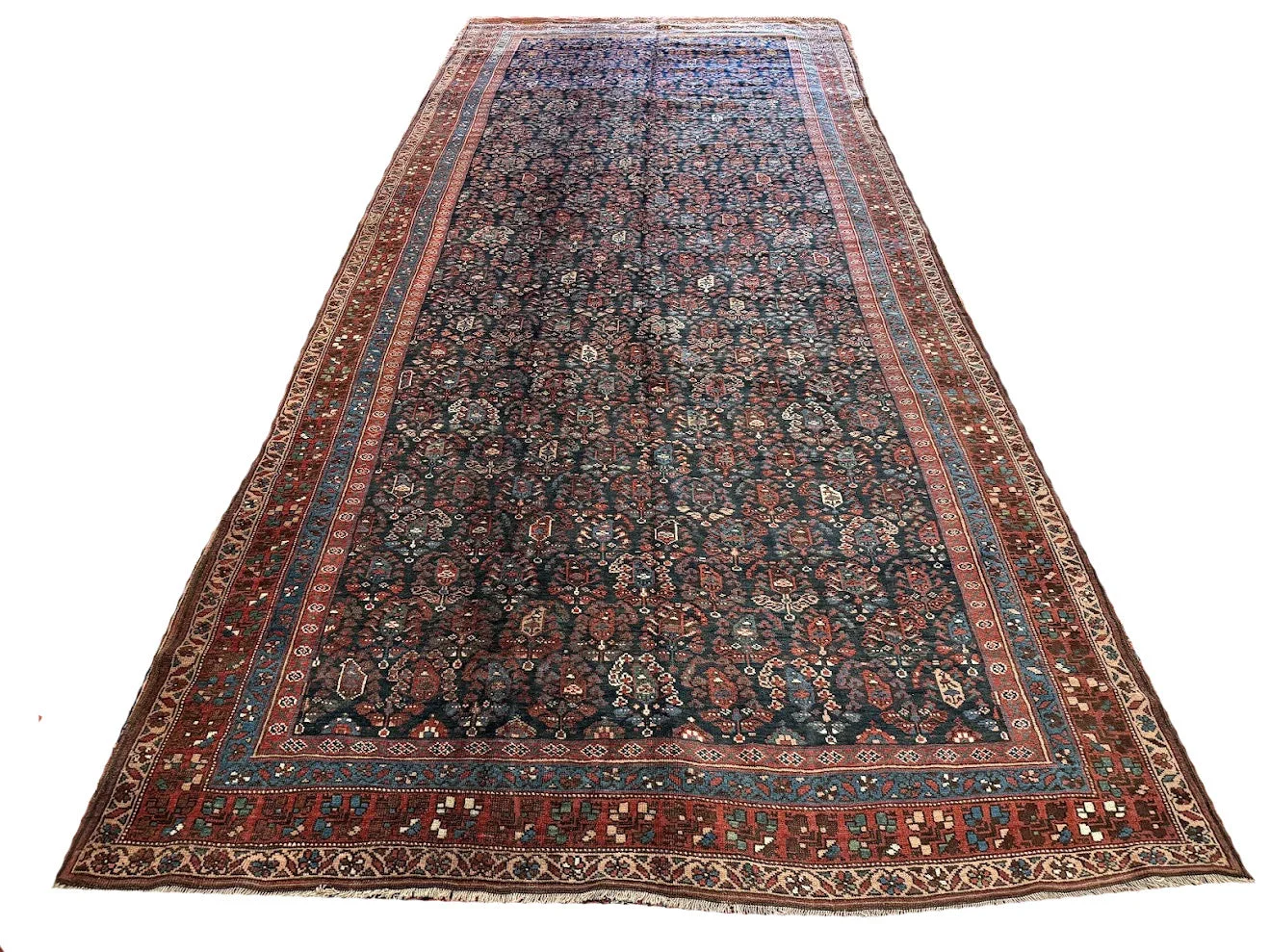 Antique Bijar Rug | 7'6" X 17'3" - photo 3