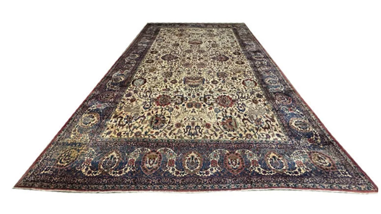 Antique Fine Crown Kerman Rug | 12'7" X 19'10" - photo 2