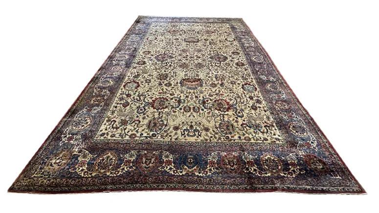 Antique Fine Crown Kerman Rug | 12'7" X 19'10" - photo 3