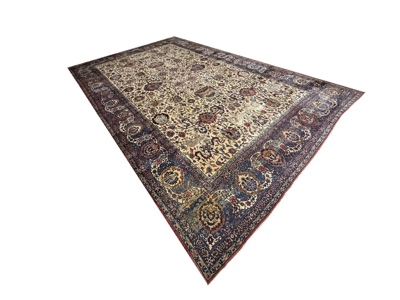 Antique Fine Crown Kerman Rug | 12'7" X 19'10" - photo 5
