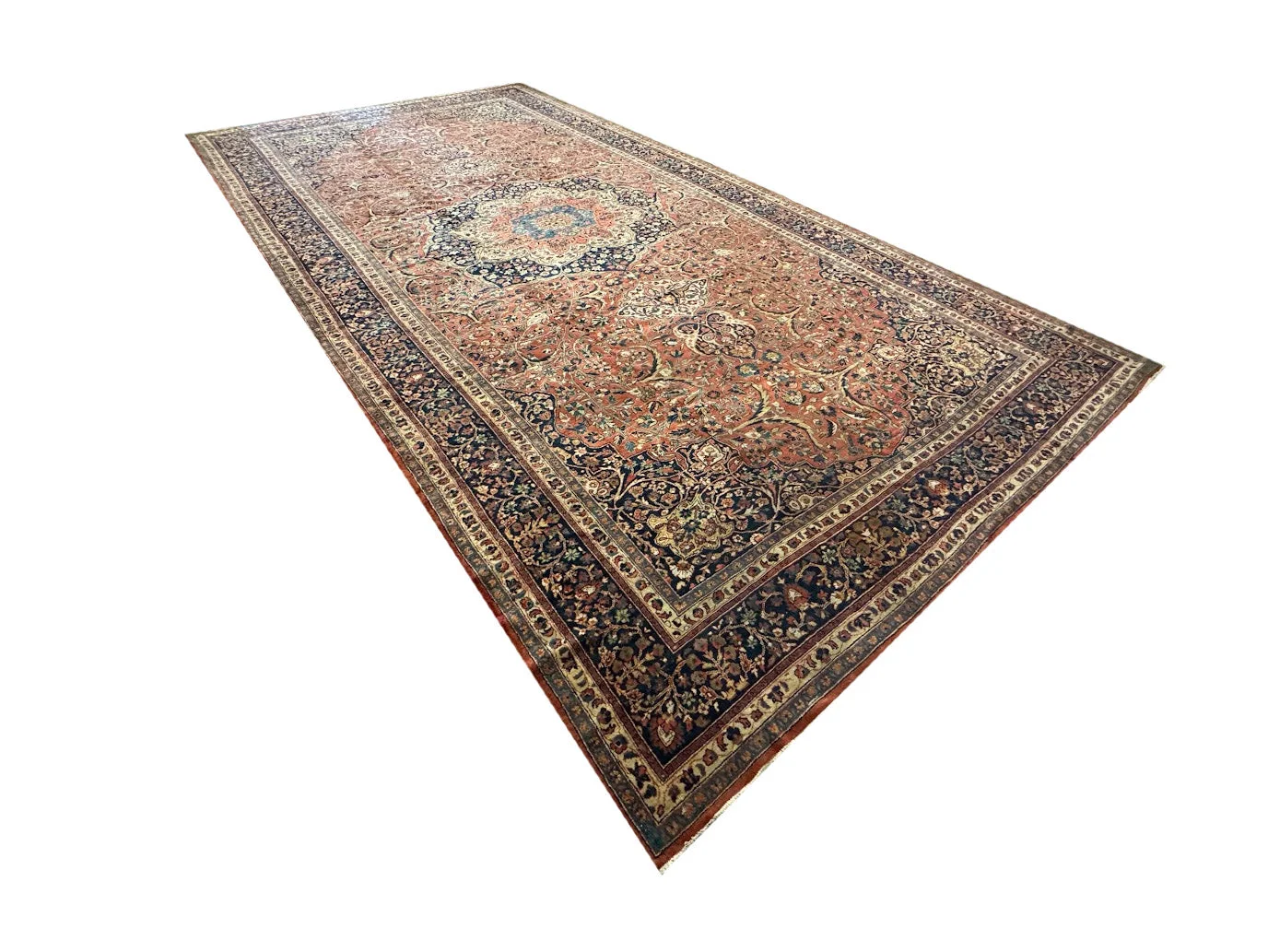 Antique Fine Mahal Sarouk Rug | 12' X 22'6" - photo 5