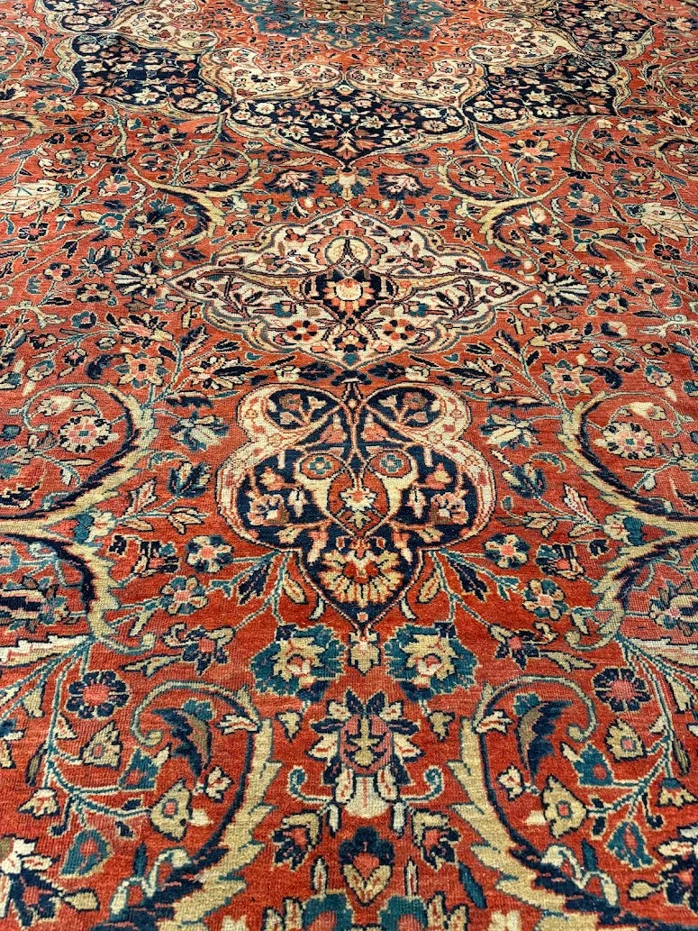 Antique Fine Mahal Sarouk Rug | 12' X 22'6" - photo 12