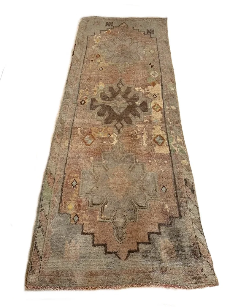 Vintage Angora Oushak Runner | 3'10" X 10'6" - photo 2