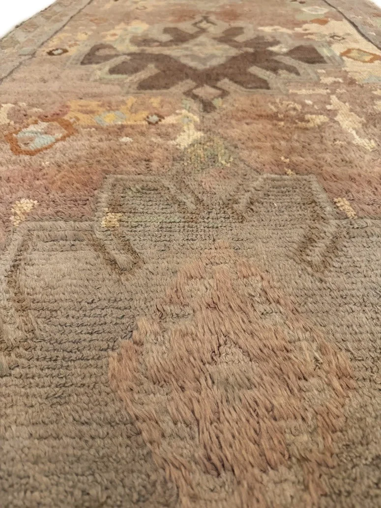 Vintage Angora Oushak Runner | 3'10" X 10'6" - photo 8