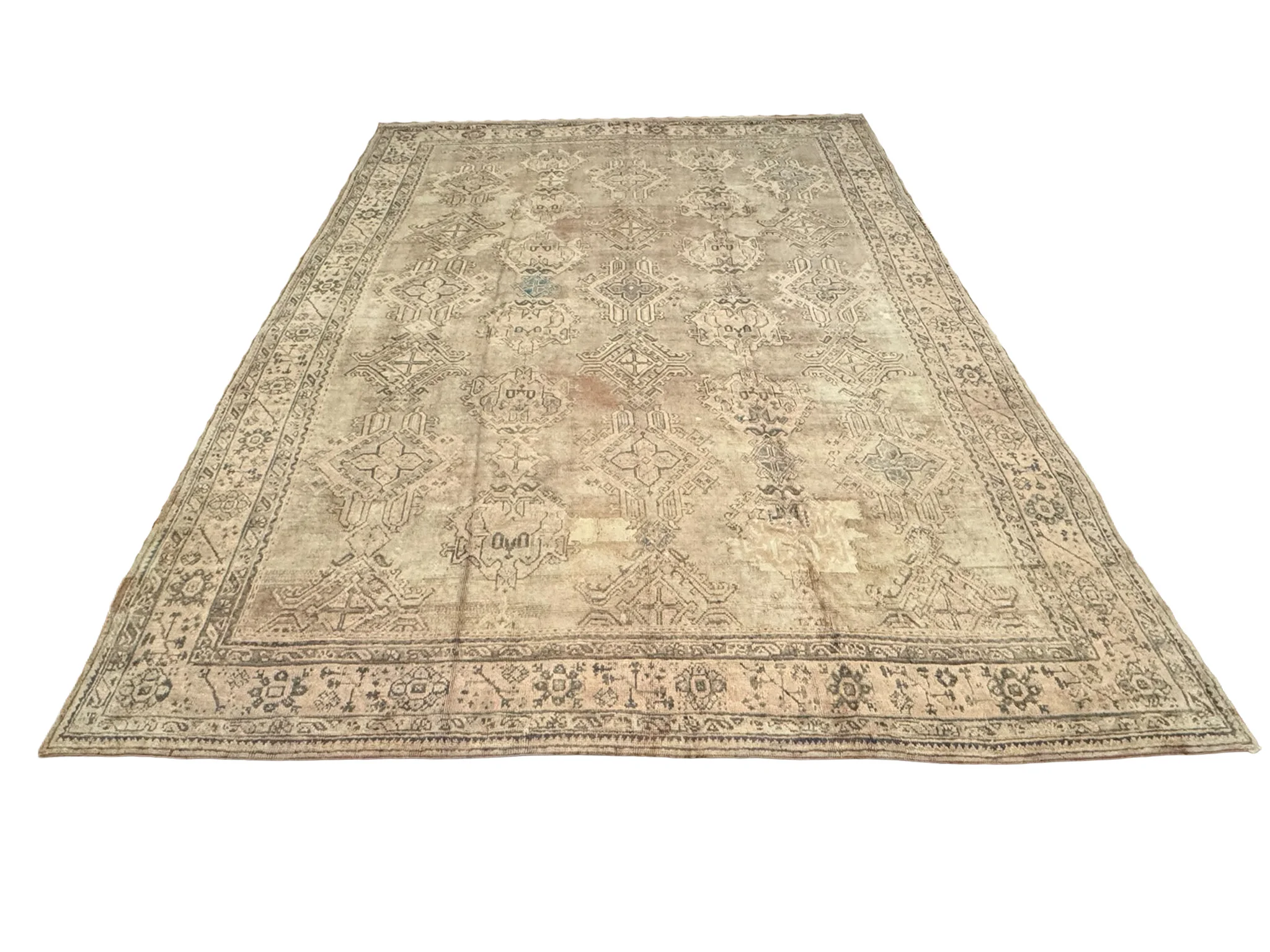 Antique Rustic Oushak Rug | 11'1"  X 14' - photo 3