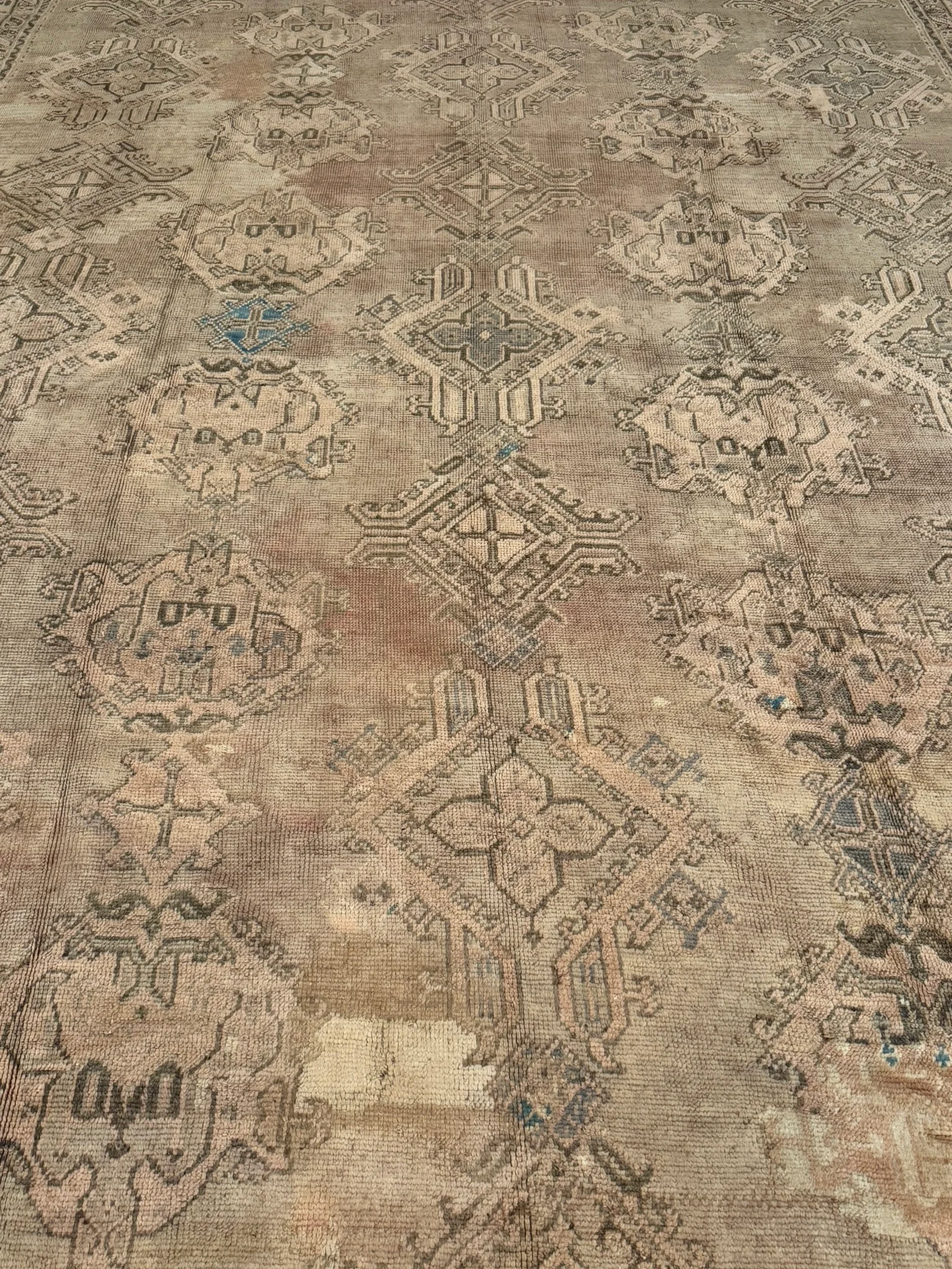 Antique Rustic Oushak Rug | 11'1"  X 14' - photo 6