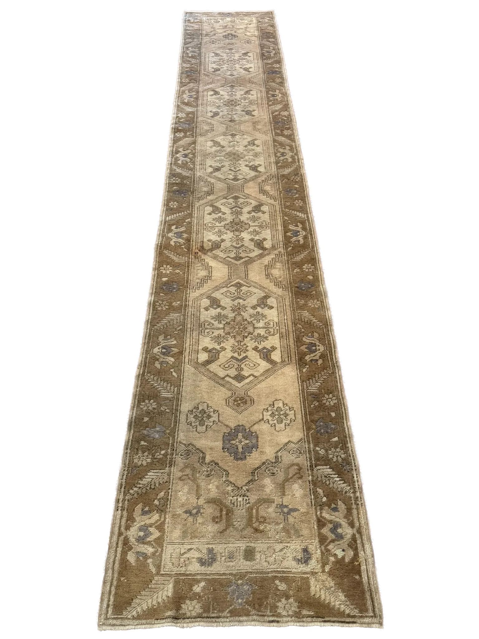 Antique Oushak Runner | 2'5" x 14'7" - photo 3
