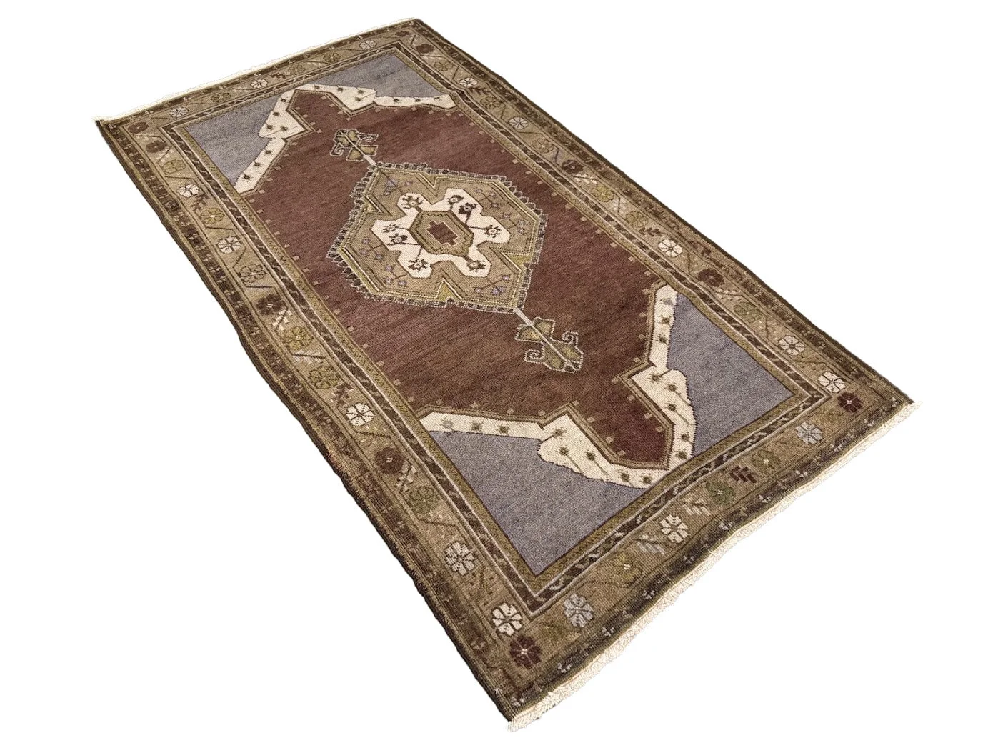 Vintage Oushak Rug | 3'8" X 6'7" - photo 4