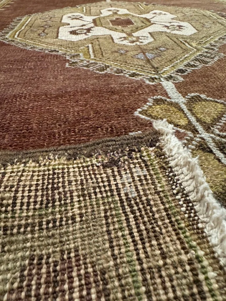 Vintage Oushak Rug | 3'8" X 6'7" - photo 9