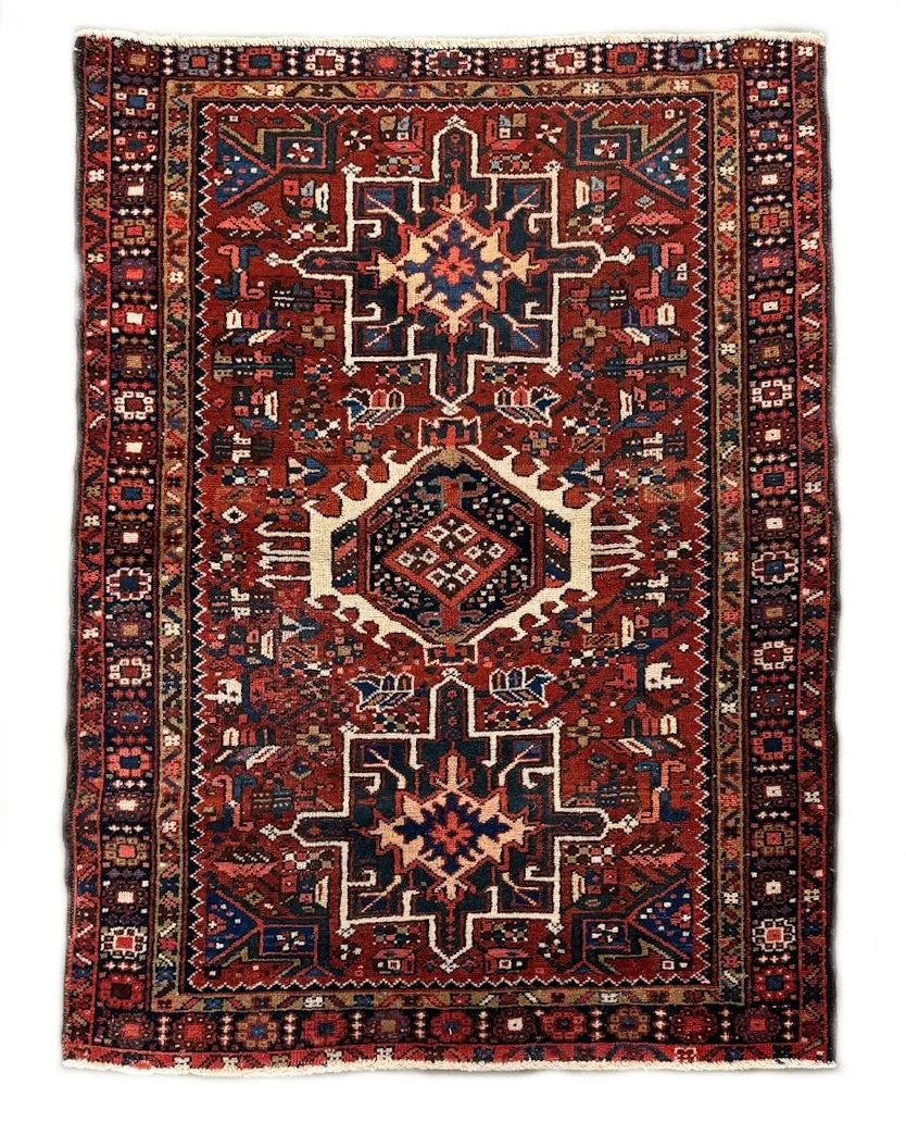 Fine Karajeh Heriz Rug | 3'6" X 4'6"