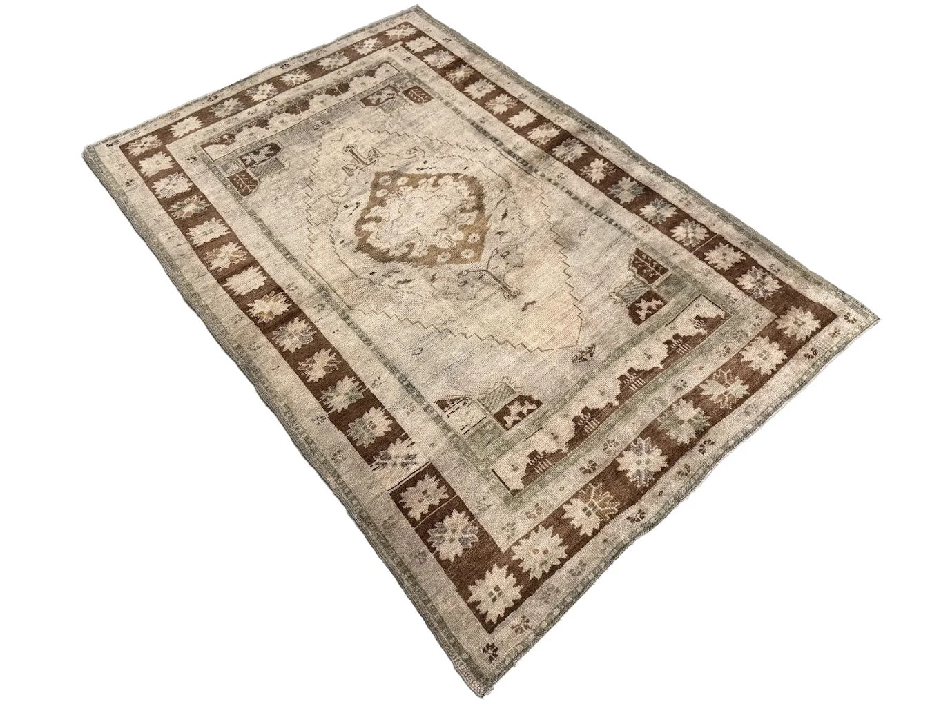 Vintage Oushak Rug | 4'7" X 6'6" - photo 4