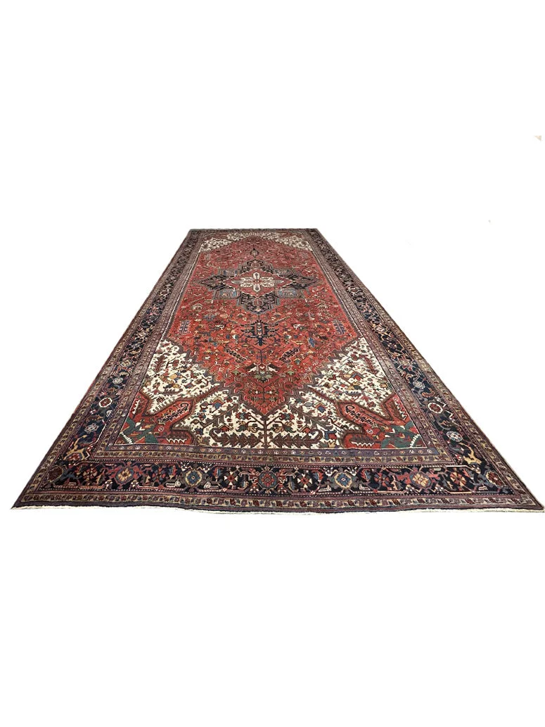 Antique Heriz Rug | 12' X 22'5" - photo 3
