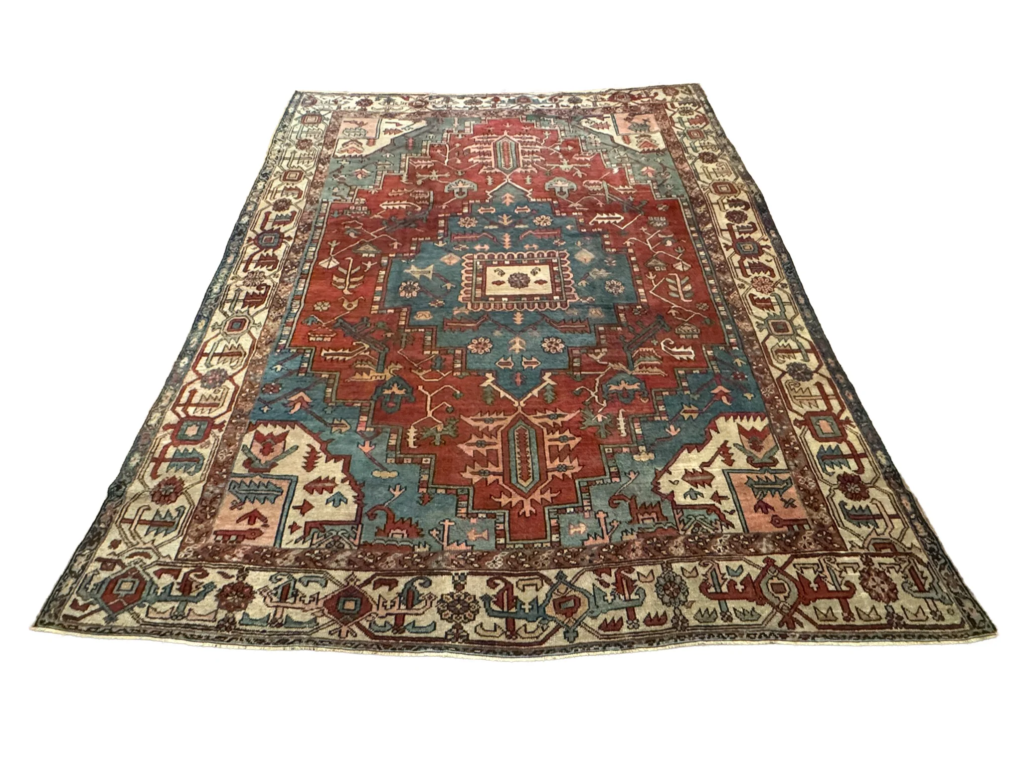 Antique Serapi Heriz Rug | 9'8" x 11'7" - photo 3