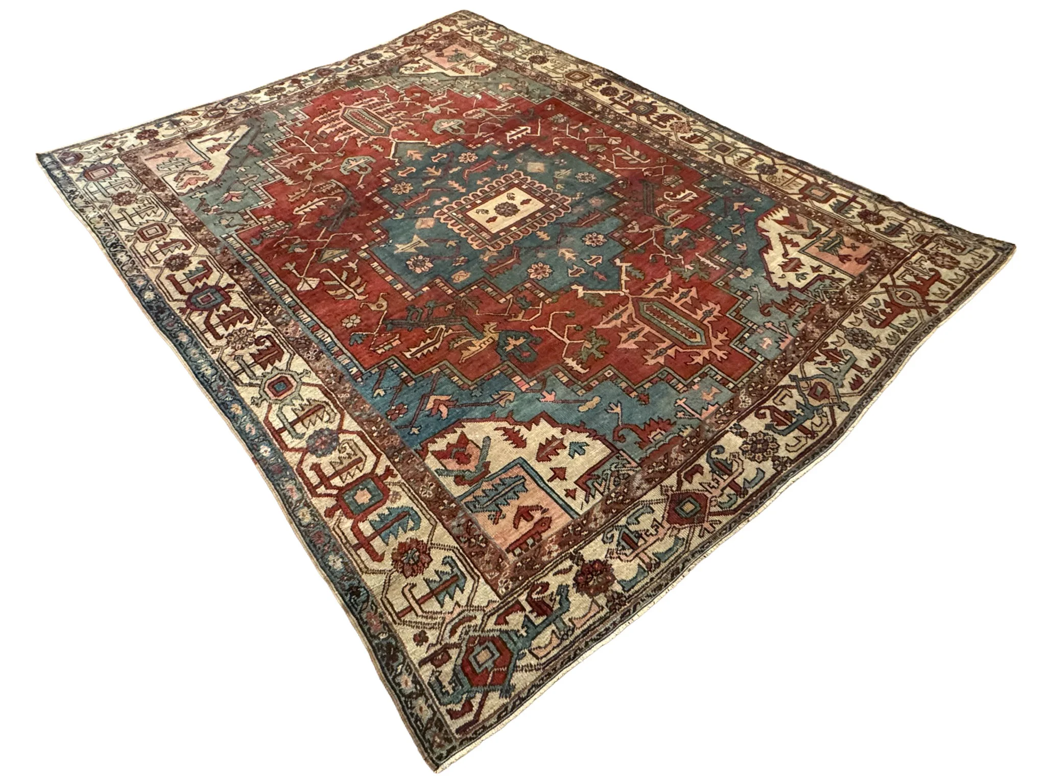 Antique Serapi Heriz Rug | 9'8" x 11'7" - photo 4