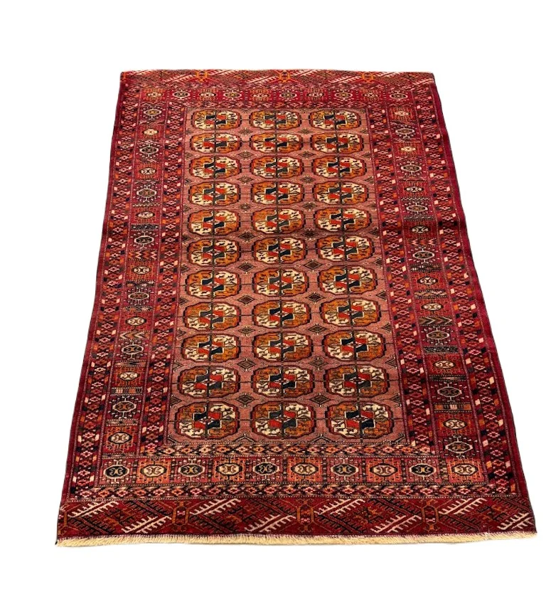 Antique Fine Bukhara Rug | 3'5 X 4'10 - photo 3