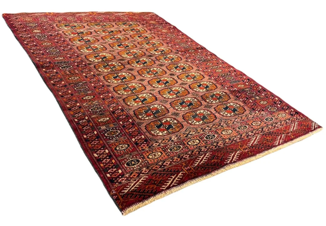 Antique Fine Bukhara Rug | 3'5 X 4'10 - photo 4