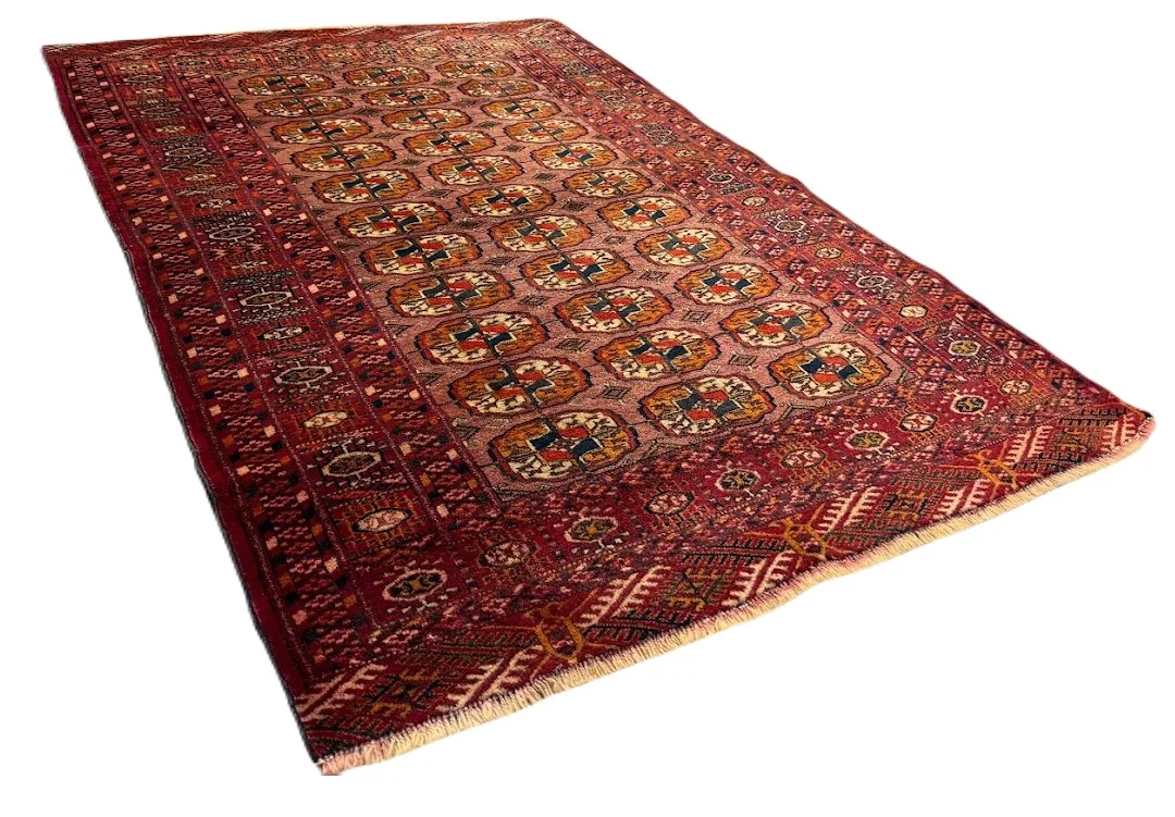 Antique Fine Bukhara Rug | 3'5 X 4'10 - photo 5