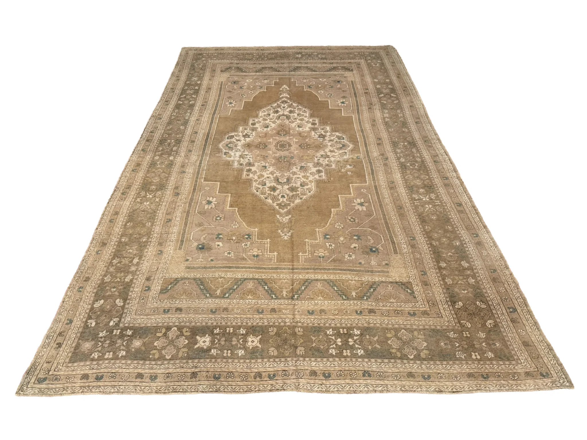 Vintage Oushak Rug | 7'8" x 12'10" - photo 2