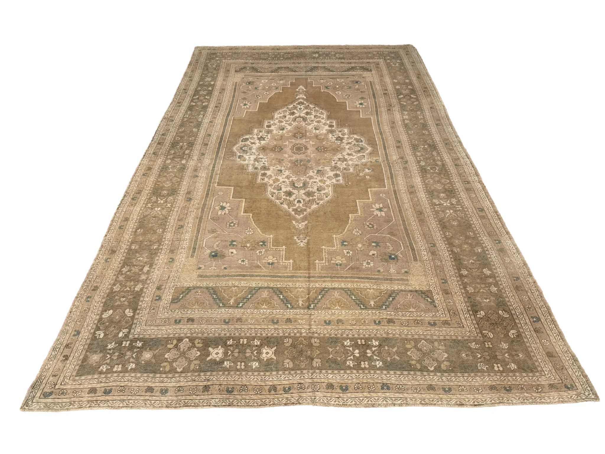 Vintage Oushak Rug | 7'8" x 12'10" - photo 3